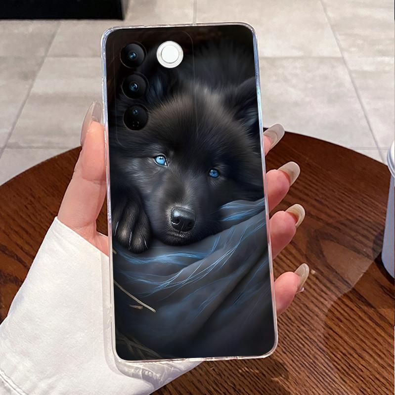 Case For Vivo V25e LATAM V27e V27 V 27 Pro 5G Casing Cute Love Heart Rabbit Funny Cover Clear TPU Silicone Soft Shell Phone Case