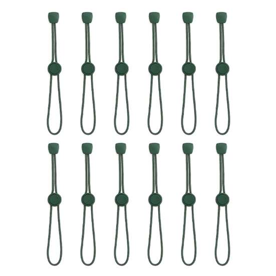 Decorative Garland Hangers 12 Pcs Christmas Hanger Ribbons, Silicone Ornament And Strings for Holiday Party Decor Accessories Tree, Adjustable Sliding