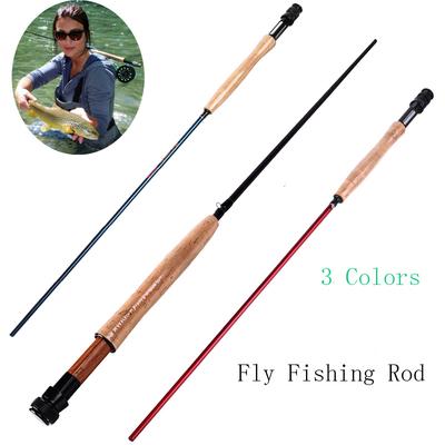 Fly Fishing Rod Carbon Fiber 4 Section Detachable Portable Lightweight Fishing Pole 9ft/2.7m