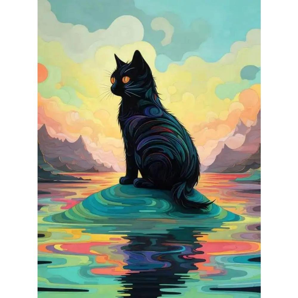 DIY Full Round Diamond Painting Cross Stitch 3D Animal Art Style Home Landscape Decorative Diamond Painting 5d Diamond Art Painting