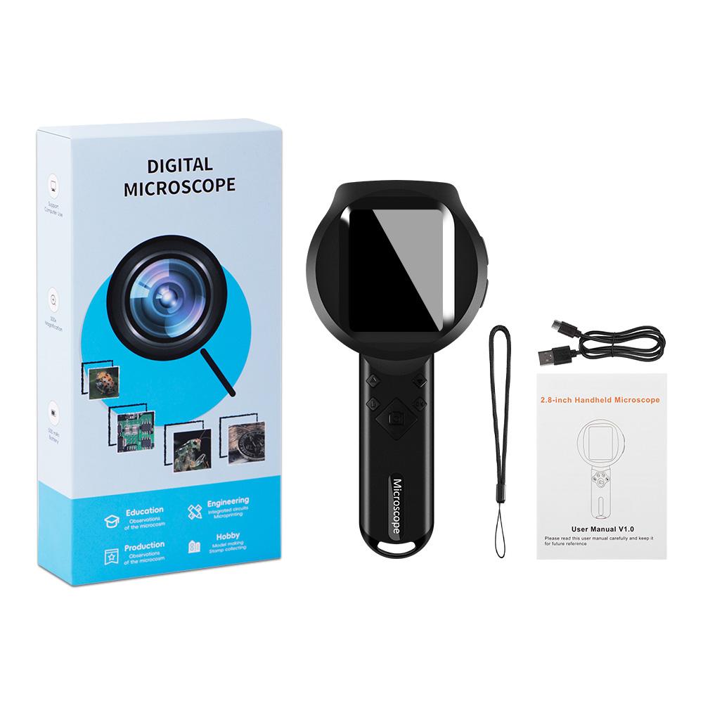 16MP Camera Handheld Dermatoscope, 500X Magnification Skin & Scalp Analyzer for Scalp/Hair Trichomes Facial Skin Dermatoscope