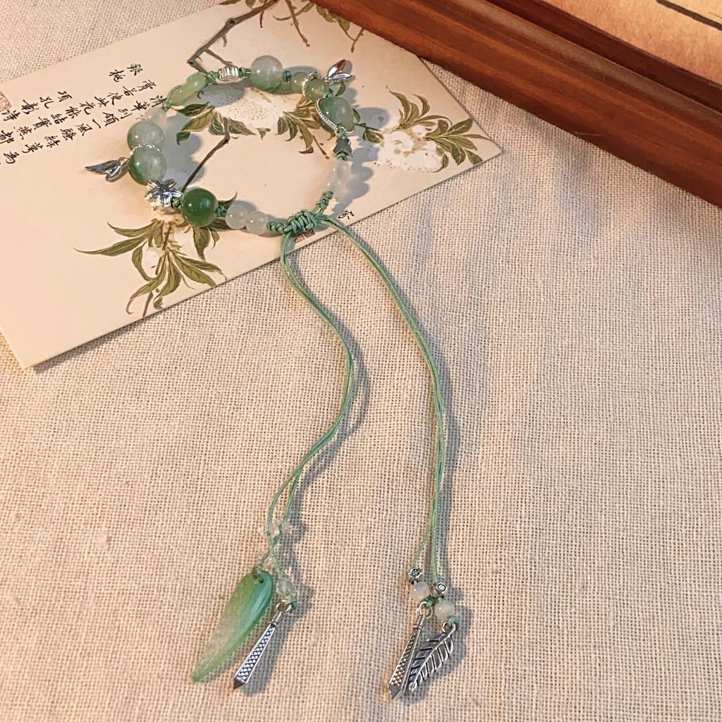 New Chinese beaded weaving adjustable bracelet women's niche design antique cool high-end versatile bracelet jewelry