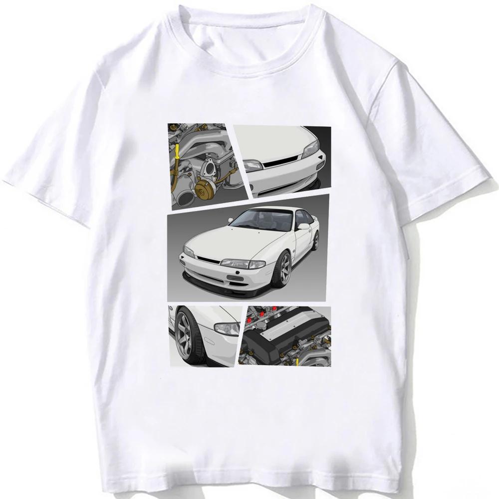 Silvia S14 Louki vs Zenki Silvia S13 S15 Drift King Style T-shirt New Summer Men Short Sleeve JDM Sport Anime Cartoon Boy Tees