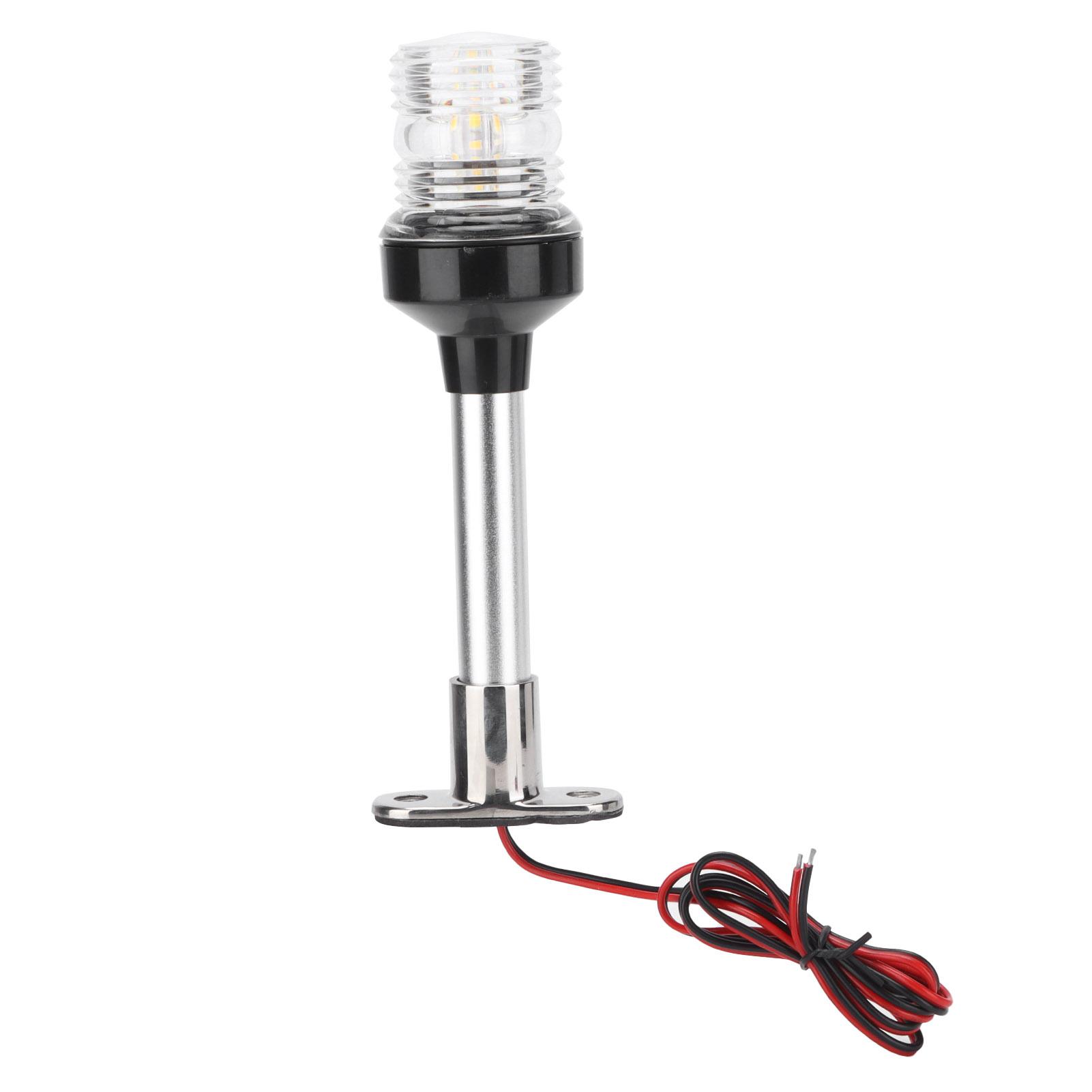 8-дюймовый сигнальный огонь для парусного судна DC12V 24V 5W 360 градусов Всенаправленный светодиодный якорный кормовой фонарь IP66 Белый для лодки