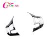 Car Styling ABS Chrome Steering Wheel Protection Trim Sticker for Peugeot 208 2008 GTI 2014 - 2017 Stickers Accessories