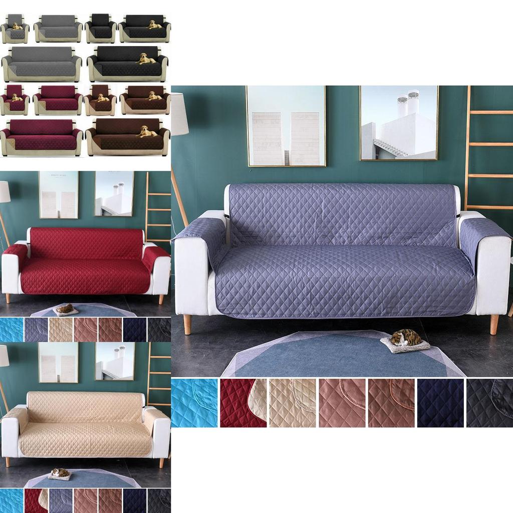 Premium Reversible Quilted Sofa Cover Furniture Protector With Waterproof Features