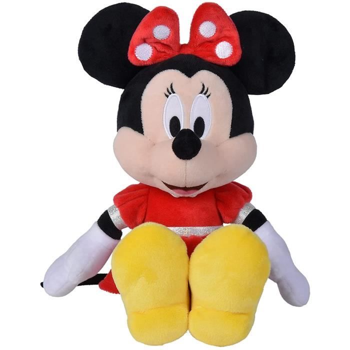 Simba- Peluche Minnie, A2102211, Noir, Rouge, Jaune