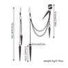Rivet With Irregular Length Earrings Alloy Drop Earrings Accessory For Women And Men Daily Or Party Occasions