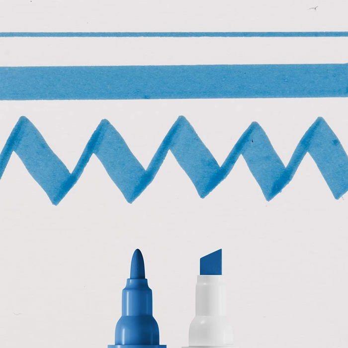 Feutre Aquarelable - ECO LINE - 11605060 - Double Pointe Duotip - Bleu Ultramarin Foncé - 10g