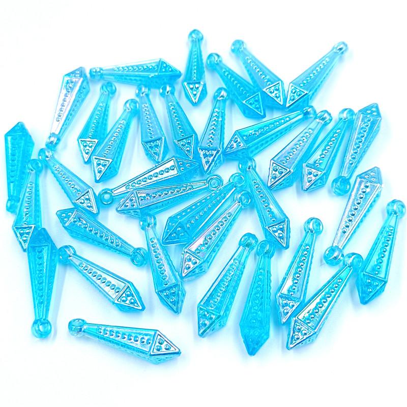 

Творческий DIY 20 шт. ювелирные аксессуары шестиугольное кристаллическое ожерелье AB цвет женские детские украшения милый подвеска-шарм акриловый небесно-голубой
