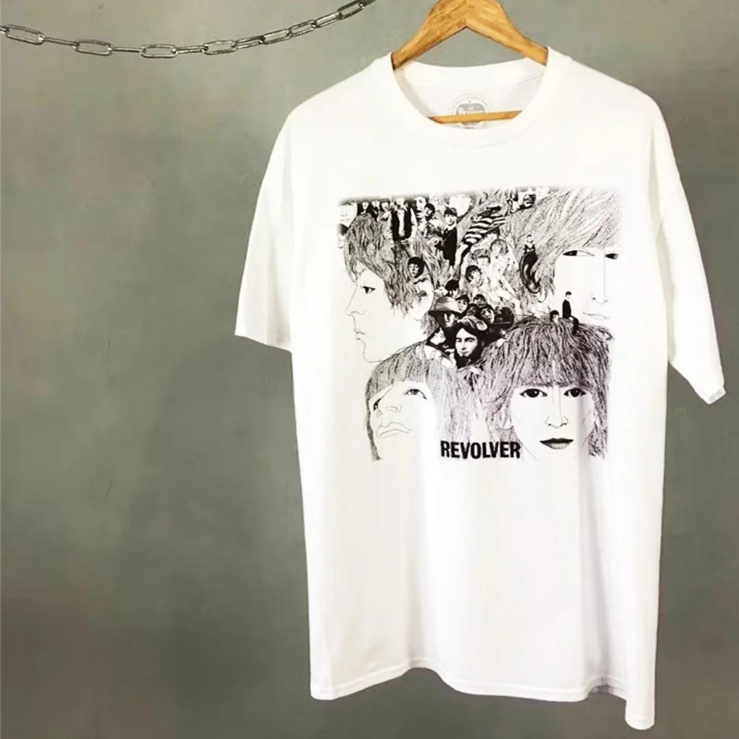 

2026 The Beatles Винтажная Рок Американский Ретро Футболка Весенняя Мода Спорт Хлопок Унисекс Футболка Одежда Футболка Y2k Женская 4XL