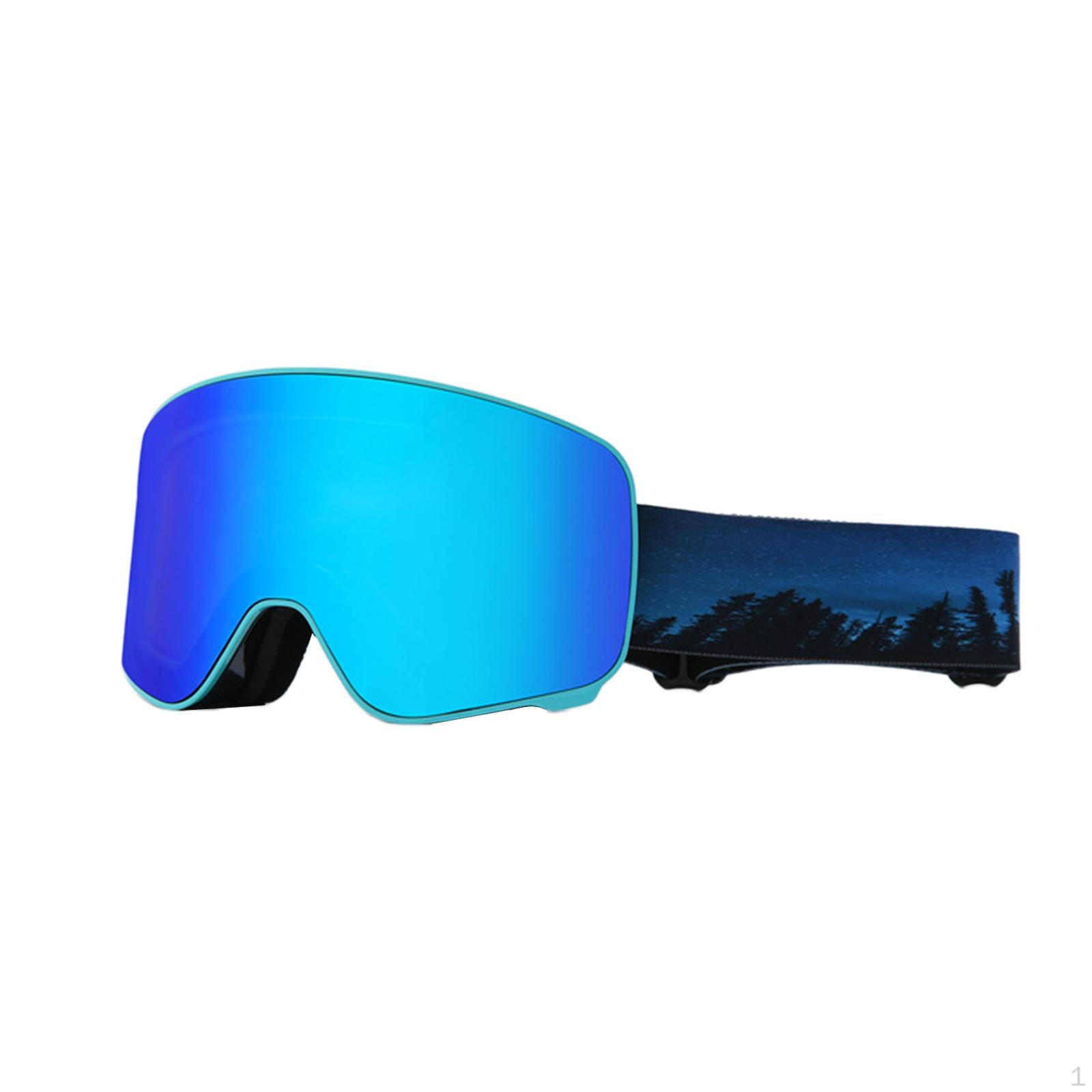 

Лыжные очки с защитой от запотевания для мужчин и женщин Зимние виды спорта Катание на лыжах Снег Езда Black and Blue