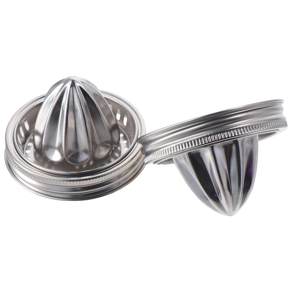

1/2pcs Stainless Steel Mason Jar Juicer Lid Silver Manual Lemon Juicer Glass Juicer Lid Kitchen 1pcs