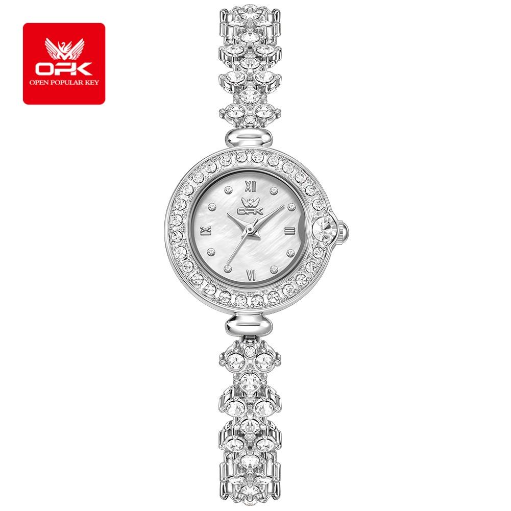 OPK Brand Fashionable Diamond Inlaid Women's Watch Waterproof Small Dial Women's Bracelet Women's Watch 6054