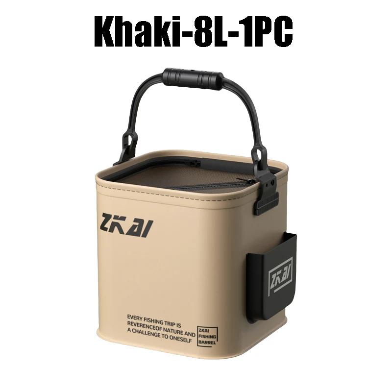 

8L/13L Foldable Fishing Bucket Outdoor Sturdy Hand Carry Fish Bucket Large Capacity Carrying Bucket Camping Fishing Buckets