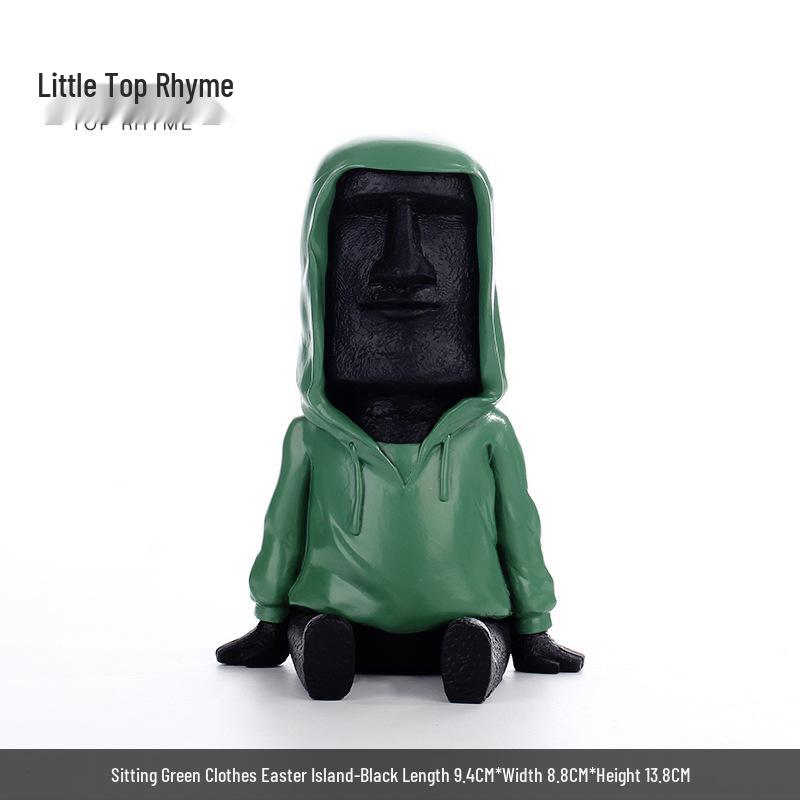 Nordic Resin Easter Island Statue Decor for Living Room TV Cabinet