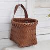 Hand-Woven Imitation Rattan Hanging Basket Plastic Garlic Ginger Storage Basket  for Kitchen