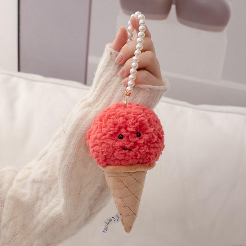 Adorable Internet Celebrity Popsicle Ice Cream Plush Charm Mini Bag Decoration