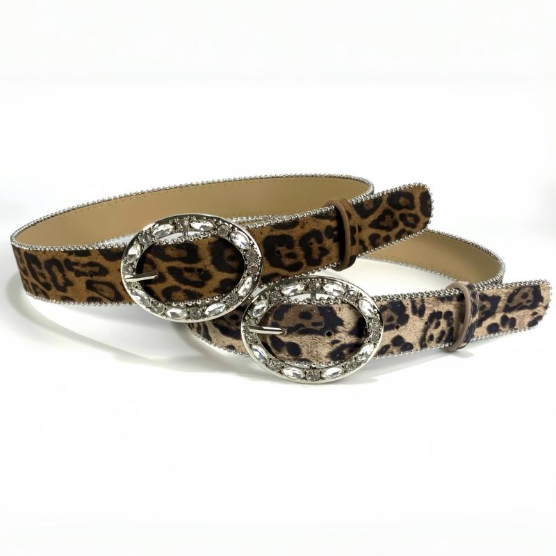 Animal Print Belt Trendsetting Leopards Wide Waistband Daily Use Waist Belt for Everyday Wear
