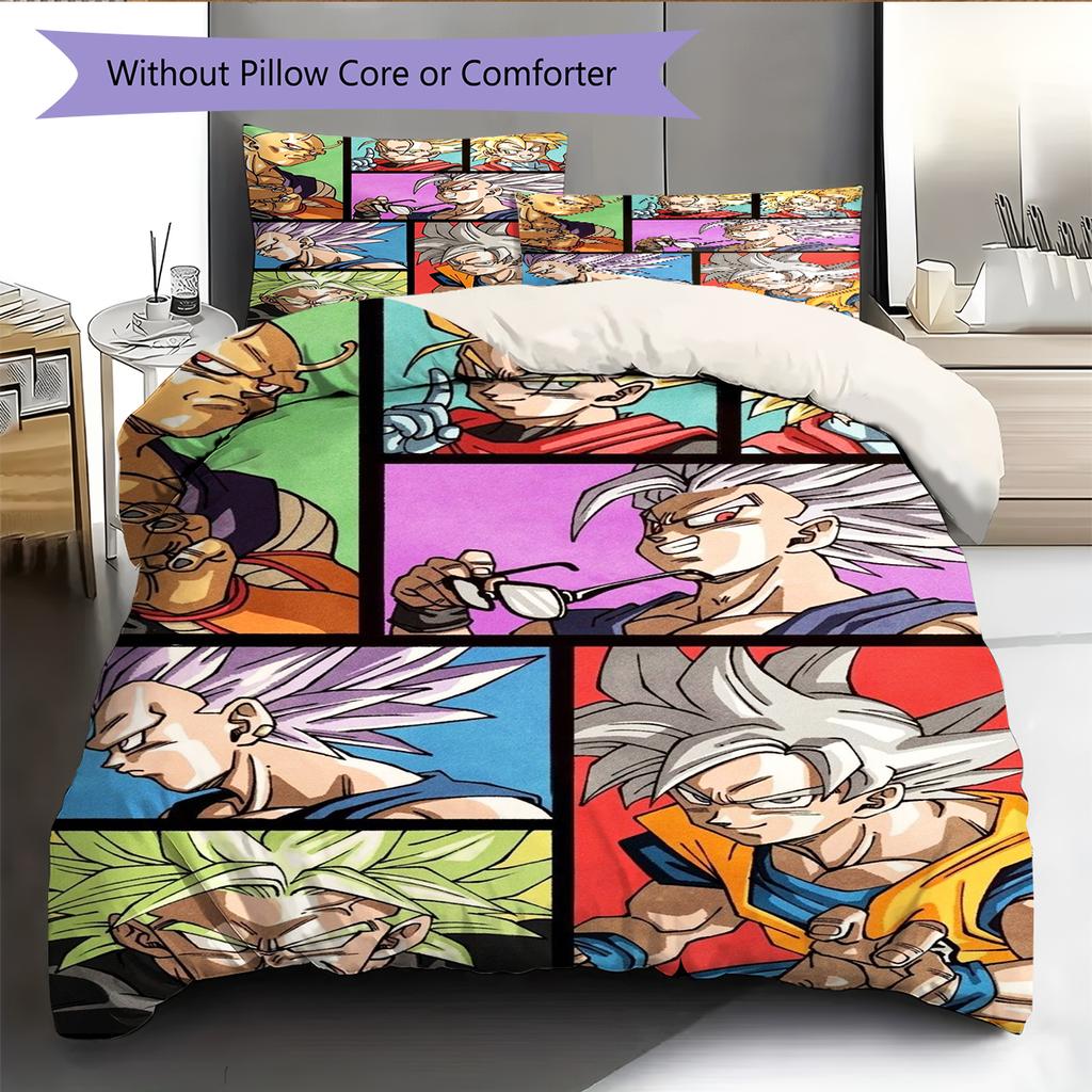 Set Copripiumino Trapuntato con Fantasia Cartone Animato Federa Decorazione per la Casa Regalo di Compleanno (1 * copripiumino + 2 * federa, senza nucleo)