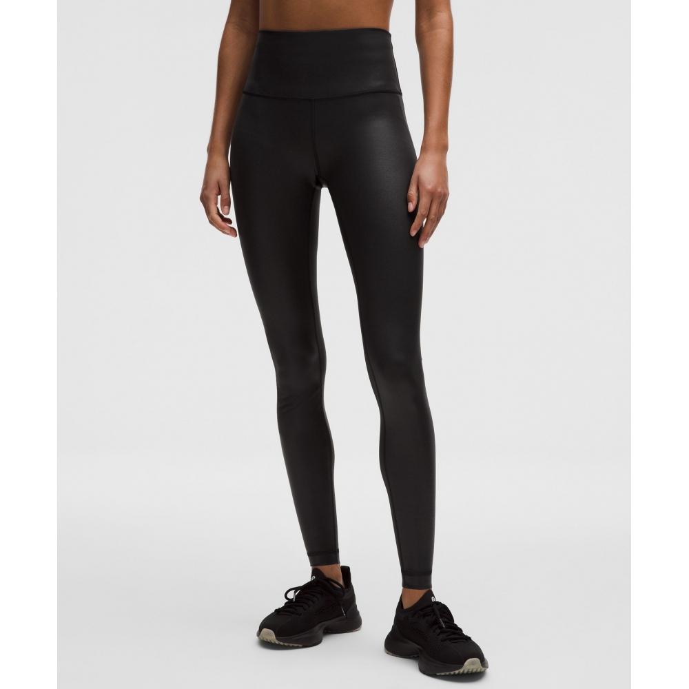 Lululemon Wunder Train High Rise Tight 28   Foil Matte Black Foil