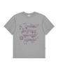 PAGESIISII Wish Things Printed Short Sleeve T-Shirt Melange Gray