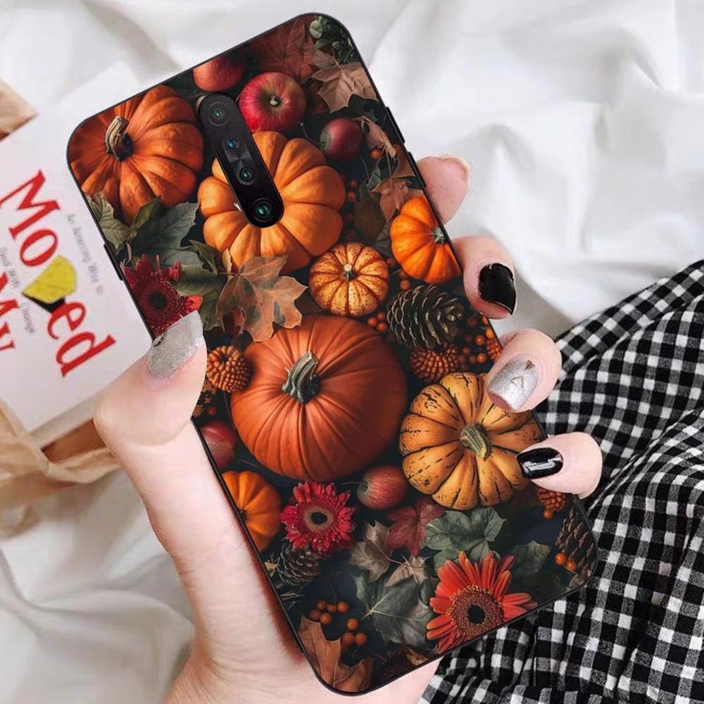 Pumpkin Happy Fall Autumn Phone Case For Redmi 5 6 7 8 9 10 Plus Pro 6 7 8 9 A GO K20 K30 K40 Pro Plus F3 Fundas