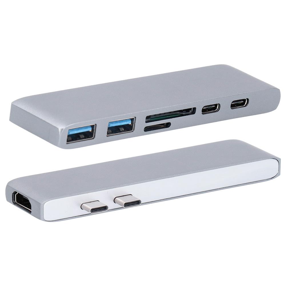 7In1 TypeC High Definition 4K Card Reader Hub Adapter USB3.1 Docking Station