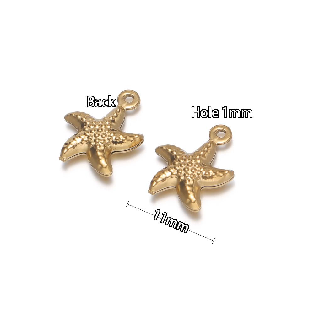 20Pcs Stainles Steel Hollow Ocean Pendants Sea Shells Lobster Starfish Charms DIY Necklace Marine Animal Pendant Jewelry Making