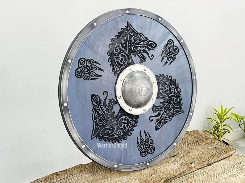 Medieval Shield Handmade Shield Wolf Shield Wall Decor