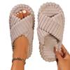 Open-Toe Women's Maternity Slippers, Autumn & Winter Thick Soft Sole Warm Plush Single Band Slides for Indoor & Outdoor Use