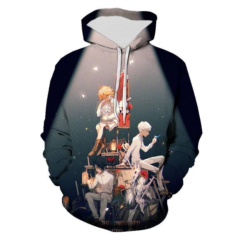 The Promise Neverland Hoodies 3D Printed Men Women Children Sweatshirts Boy Girl Kids Streetwear Pullover Long Sleeve Tops