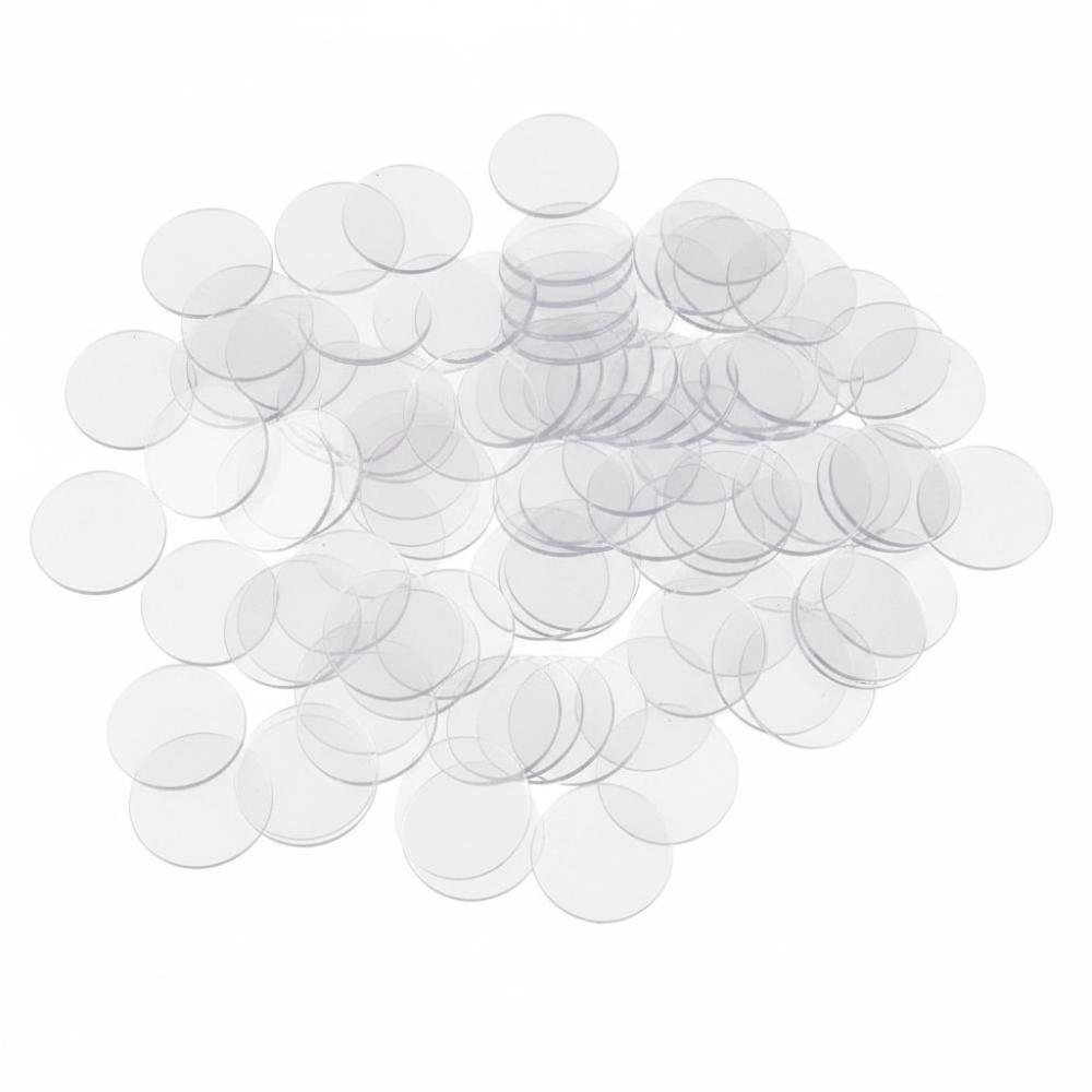 100Pcs Colorful Counting Chips Plastic Counting Tokens New Bingo Chips Sorting Activities прозрачный