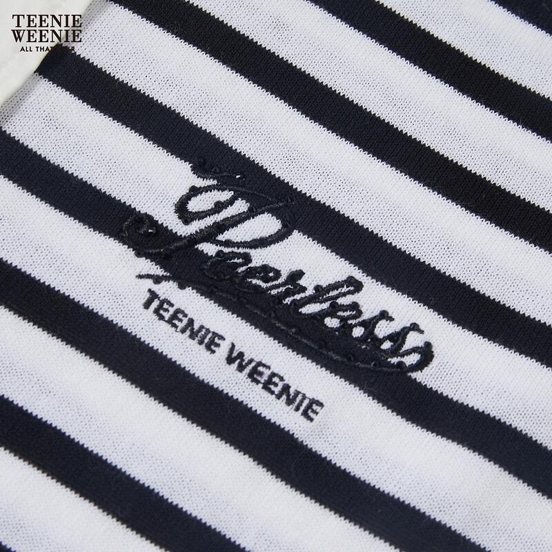 Teenie Weenie Women's Striped A-Line T-Shirt Dress