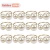 1-24PCS Durable Pearl Plastic Napkin Ring Elegant Design for Wedding Christmas Formal Dinner and Party Table Decorations