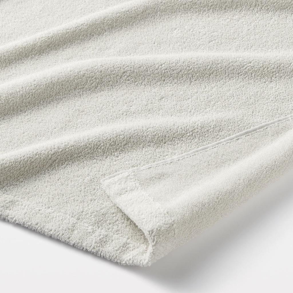 MUJI Pile Woven Towel 180 x 200 Light 84739071 Blanket, D, cm, Gray,