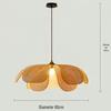 Handcrafted Rattan Petal Lamp: Wabi-Sabi Chandelier for Bedroom, Tea Room, or Restaurant.