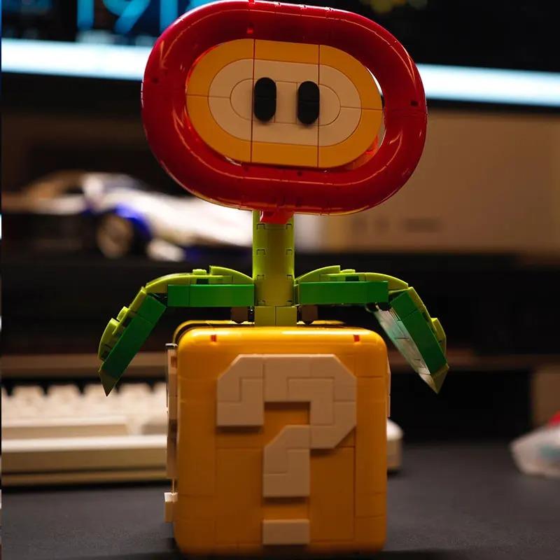 Piranha-Pflanze Topfmodell Passend 71426 Flammenblume Zusammengebaute Bausteine Steine Kinder Puzzlespielzeug Kinder Weihnachtsgeschenke