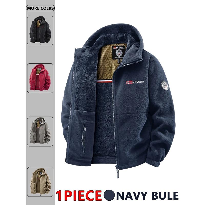 Men's Autumn and Winter Outdoor Hooded Jacket, Suitable for Daily Wear At Home, for Travel, Parties, Commuting, Outdoor Fashion Versatile