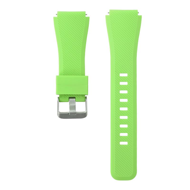 Samsung S3 Twill Silicone Watch Band 20/22mm Quick Release, Monochrome Silicone Strap, Compatible with Huawei