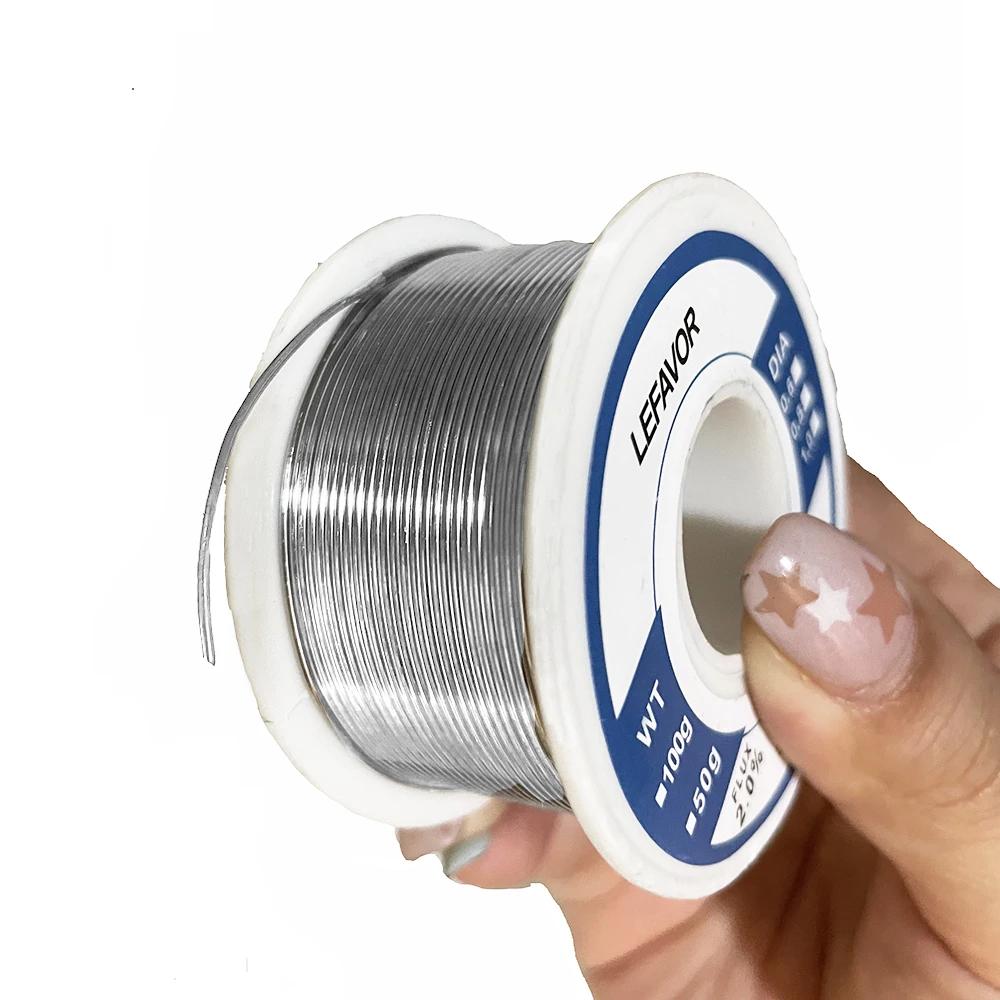 1.0mm 100g Soldering Tin Wire Tin Melt Rosin Core Solder Soldering Wire Roll No-clean FLUX 2.0% Welding Wire