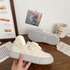 Dexun Breathable Board Shoes Women's Cream Autumn New Small Design Round Head Ugly Cute Student Casual Little White Shoes