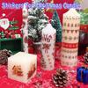 Creative Christmas Candle Stickers Christmas Tattoo Stickers Party Holiday Party Decoration Candle Window Stickers Gift for Home