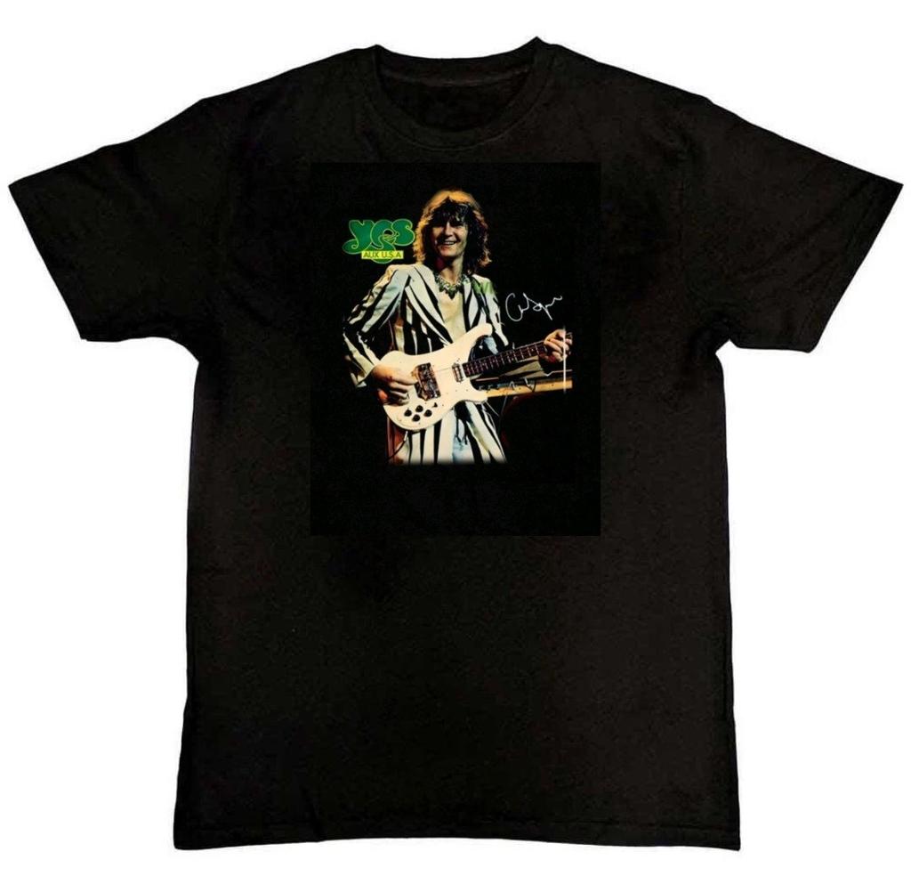 Chris Squire Signature Graphic Print Mens T-Shirt