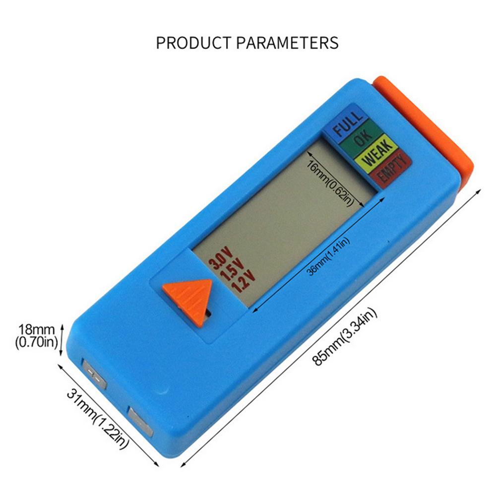 

Aa Battery Tester Digital Volt Checker Battery Tester LCD Display Leveling Monitor Button Battery Checker Battery Checker Tester зелёный