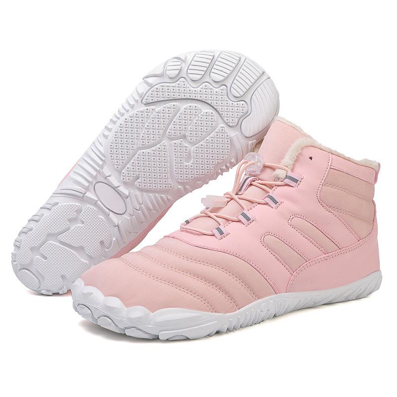 Men's Oversized Cotton Shoes Thickened Outdoor Hiking Shoes Winter Suede Snow Boots Women's Hiking High Top Single Shoes