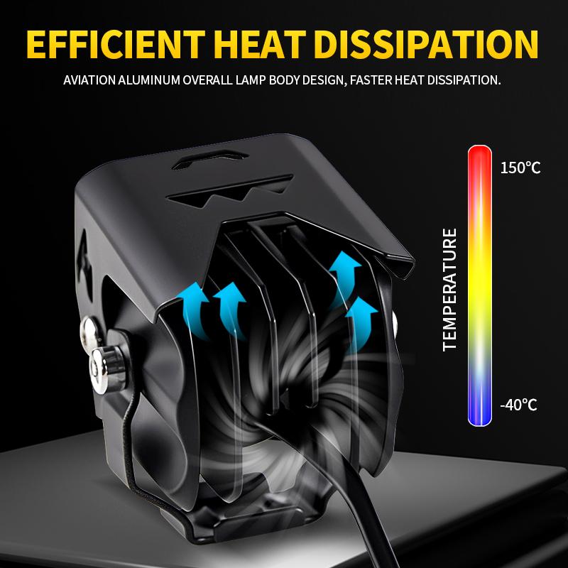 1Set 40W Motorcycle LED Spotlight Fog Lights For BMW R1250GS ADV F800GS R 1250 GS LC Yamaha MT07 MT09 Auxiliary Light Assemblie