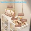 6/8 Layer Shoe Rack, Metal Frame Fabric Shoe Storage Organizer Shelf, Space Saving Entryway Hallway Living Room Closet, 2 Colors