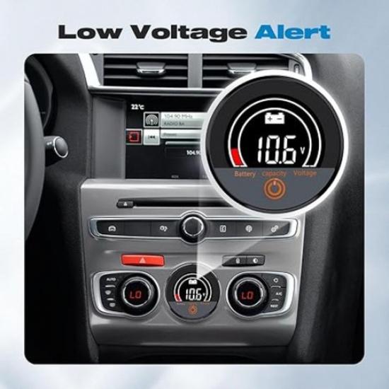 Battery Monitor 12V 24V 36V 48V 60V 72V 84V with Backlight Battery Voltmeter-A