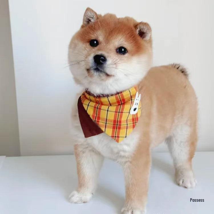 Adjustable Double-Sided Triangle Pet Bib for Dogs & Cats S ~8 lbs